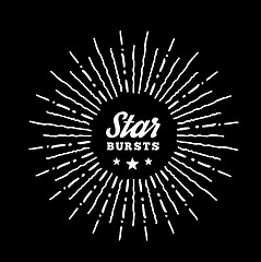 Image showing Hipster style vintage star burst with ray