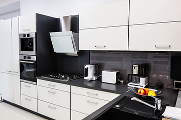 Image showing Modern hi-tek kitchen, clean interior design