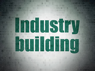 Image showing Manufacuring concept: Industry Building on Digital Paper background