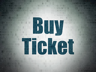 Image showing Travel concept: Buy Ticket on Digital Paper background