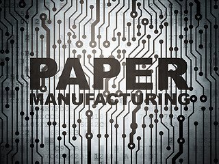 Image showing Industry concept: circuit board with Paper Manufacturing