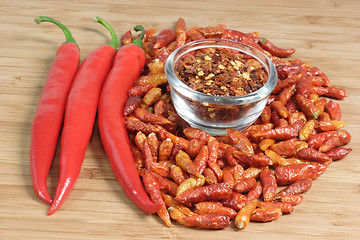 Image showing Three sorts of chilies