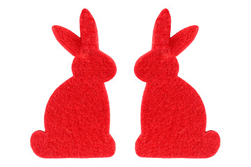 Image showing Two red rabbits