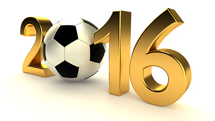 Image showing Year 2016 and soccer ball