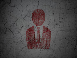 Image showing News concept: Business Man on grunge wall background