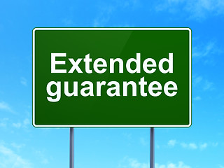 Image showing Insurance concept: Extended Guarantee on road sign background