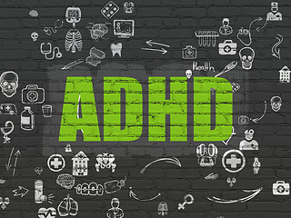 Image showing Health concept: ADHD on wall background