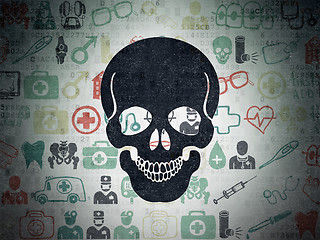 Image showing Health concept: Scull on Digital Paper background