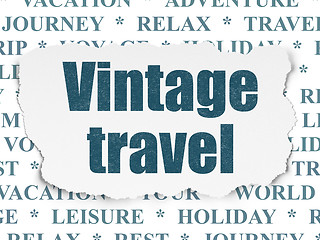 Image showing Travel concept: Vintage Travel on Torn Paper background