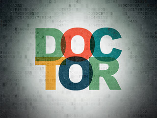 Image showing Healthcare concept: Doctor on Digital Paper background