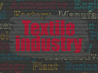 Image showing Manufacuring concept: Textile Industry on wall background