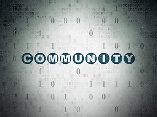 Image showing Social media concept: Community on Digital Paper background