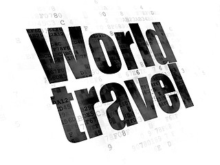 Image showing Vacation concept: World Travel on Digital background