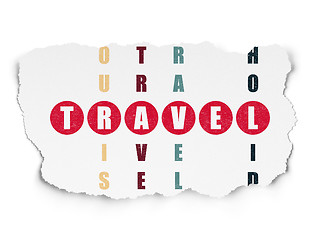Image showing Travel concept: Travel in Crossword Puzzle