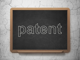 Image showing Law concept: Patent on chalkboard background