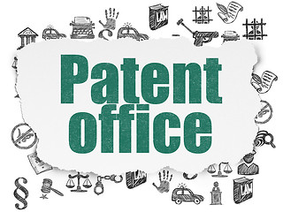 Image showing Law concept: Patent Office on Torn Paper background
