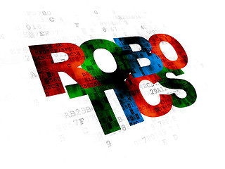 Image showing Science concept: Robotics on Digital background