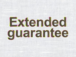 Image showing Insurance concept: Extended Guarantee on fabric texture background