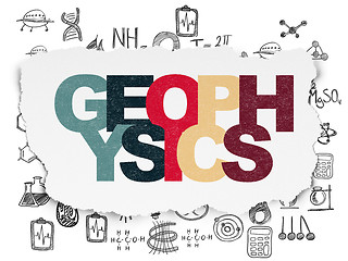 Image showing Science concept: Geophysics on Torn Paper background