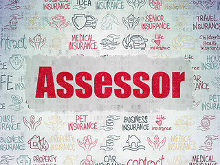 Image showing Insurance concept: Assessor on Digital Paper background
