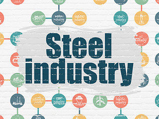 Image showing Industry concept: Steel Industry on wall background