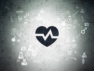 Image showing Medicine concept: Heart on Digital Paper background