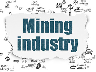 Image showing Manufacuring concept: Mining Industry on Torn Paper background
