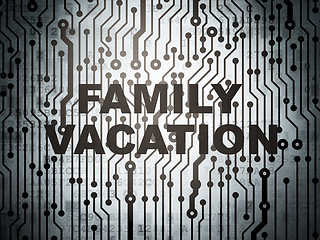 Image showing Travel concept: circuit board with Family Vacation