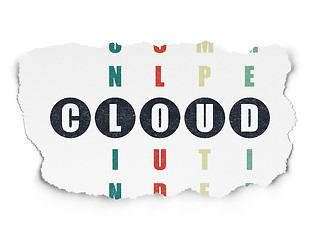 Image showing Cloud networking concept: Cloud in Crossword Puzzle