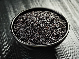 Image showing bowl of black rice