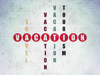 Image showing Travel concept: Vacation in Crossword Puzzle