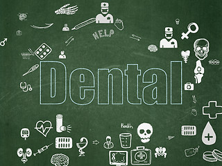 Image showing Medicine concept: Dental on School Board background