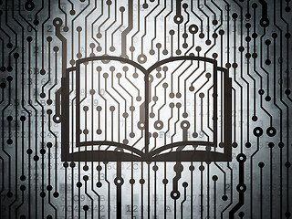 Image showing Learning concept: circuit board with Book
