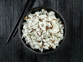 Image showing bowl of boiled rice