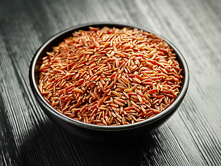 Image showing bowl of red rice