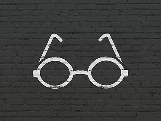 Image showing Science concept: Glasses on wall background