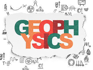 Image showing Science concept: Geophysics on Torn Paper background