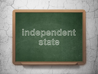 Image showing Politics concept: Independent State on chalkboard background