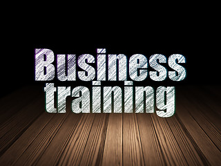 Image showing Learning concept: Business Training in grunge dark room