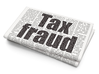 Image showing Law concept: Tax Fraud on Newspaper background