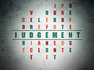 Image showing Law concept: Judgement in Crossword Puzzle