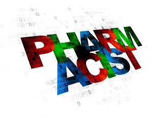 Image showing Healthcare concept: Pharmacist on Digital background