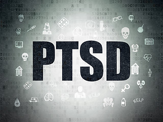 Image showing Medicine concept: PTSD on Digital Paper background