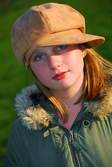 Image showing Girl portrait hat
