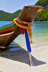 Image showing   asia in the koh phangan bay isle white  beach    