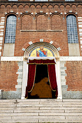 Image showing  italy  lombardy     the legnano old   church  closed brick  