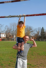 Image showing Family father son