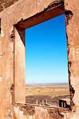 Image showing sahara      africa in morocco  palm the window