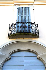 Image showing  n door  europe       in  the milano old   window closed brick  