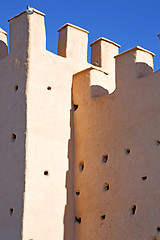 Image showing brown     old ruin in     construction  and sky  near 